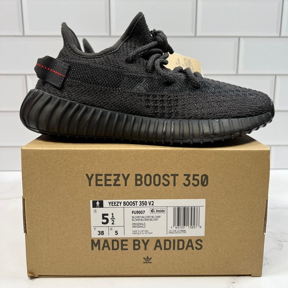 NEW Adidas Yeezy Boost 350s 350 V2 Black REFLECTIVE - Picture 6 of 9